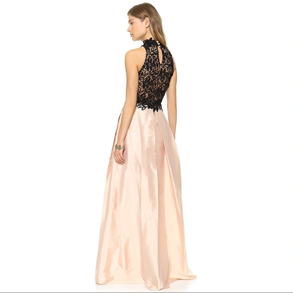 Patricia Bonaldi PatBO Taffeta & Lace Gown - Picture 2 of 11